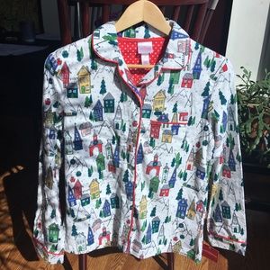 Winter ski village flannel pajama 2-piece set NWT